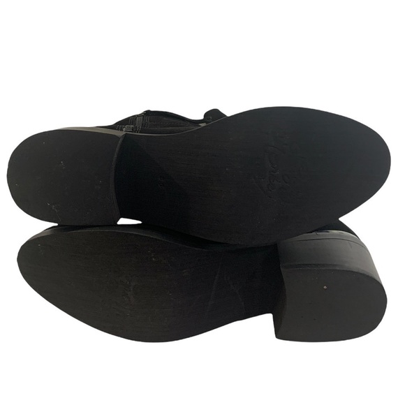 - Naughty Monkey Black Stride Chelsea Suede Leather High Rider Burnished Boot - Picture 13 of 14